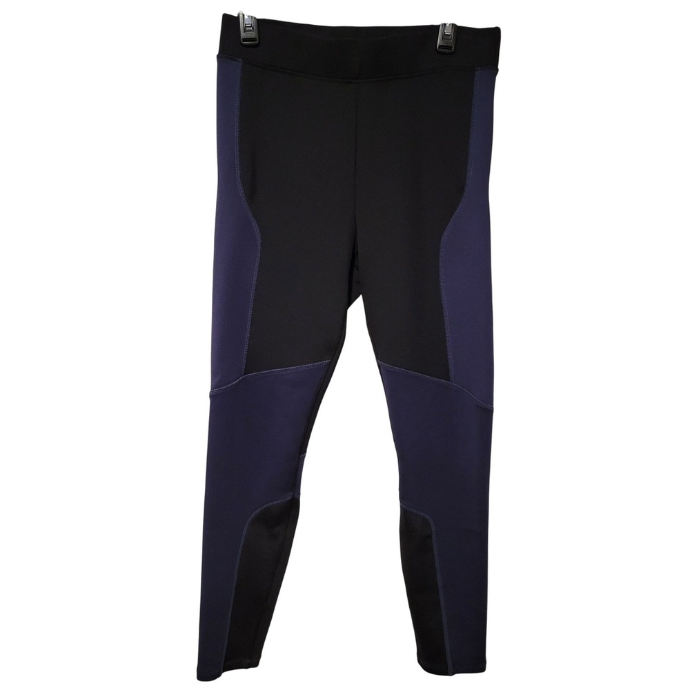 Fabletics Leggings Womens High Rise Scuba‎ Style Black Blue Workout Pants